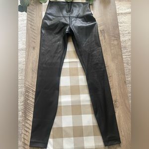 lululemon athletica Black Wunder Train High Rise Tight Foil Athletic Leggings